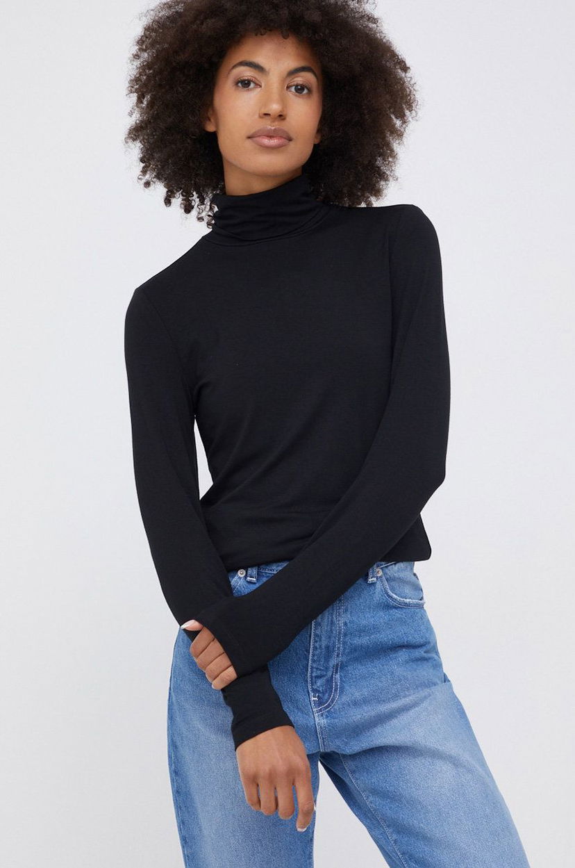 T-paita Polo by Ralph Lauren Black Turtleneck Long Sleeve Top Musta | 200810393001