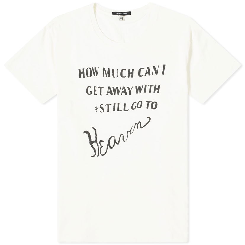 T-paita R13 R13 How Much Can I Get Away With Boy T-Shirt, Size Large Valkoinen | R13WK001K107B