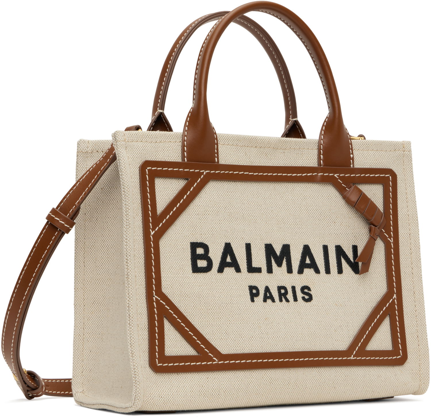 Käsilaukku Balmain Balmain B-Army Small Tote Bag Beige | DN1FE809TDCS, 1