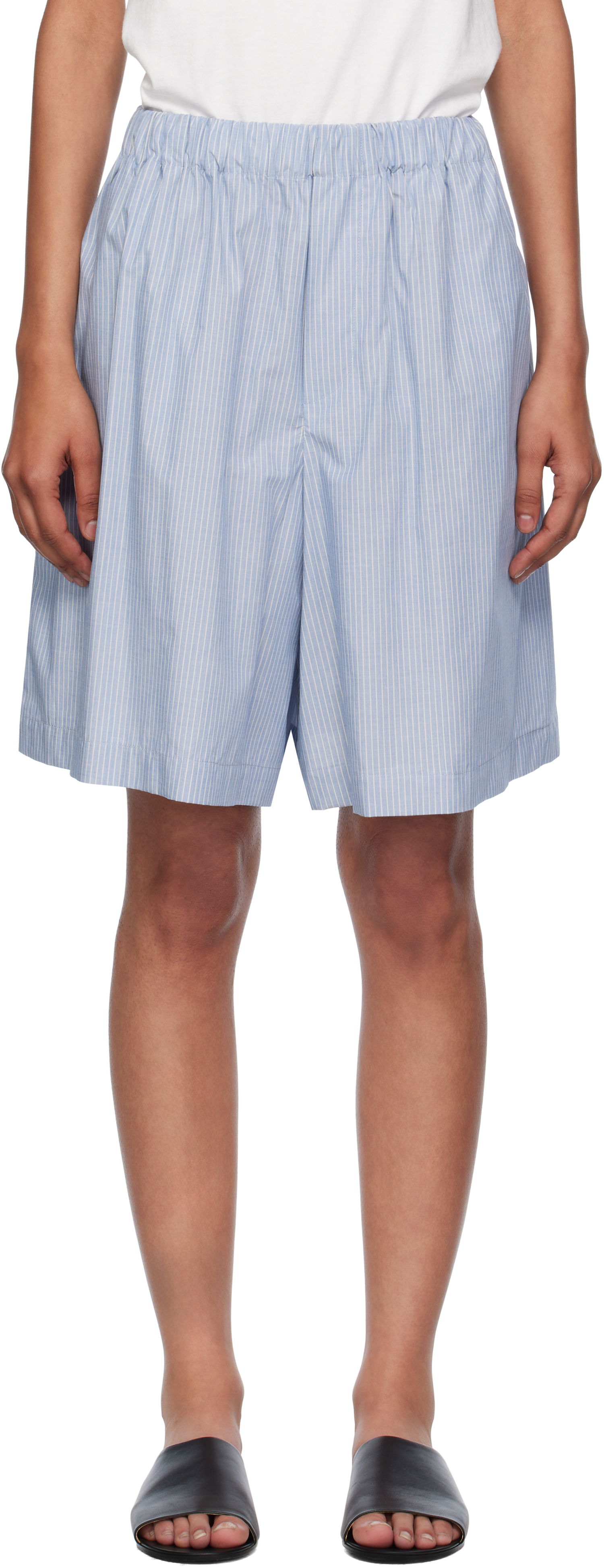 Shortsit Baserange Baserange Claude Striped Relaxed Shorts Sininen | SSCL-PO-AU25, 0