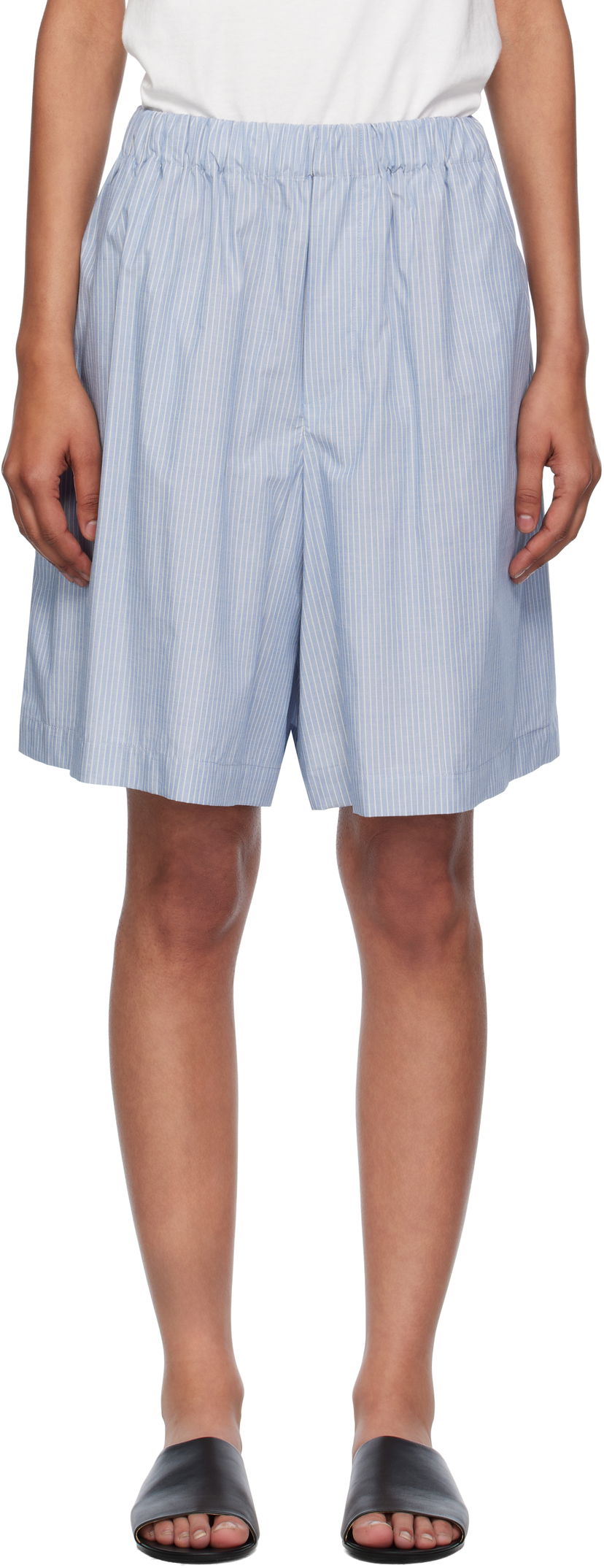 Shortsit Baserange Baserange Claude Striped Relaxed Shorts Sininen | SSCL-PO-AU25