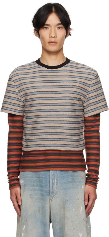 T-paita Andersson Bell Andersson Bell Striped Long Sleeve T-Shirt Beige | atb1335w, 0