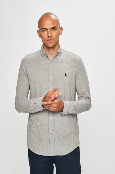 Paita Polo by Ralph Lauren Featherweight Mesh Shirt Harmaa | 710654408019, 0
