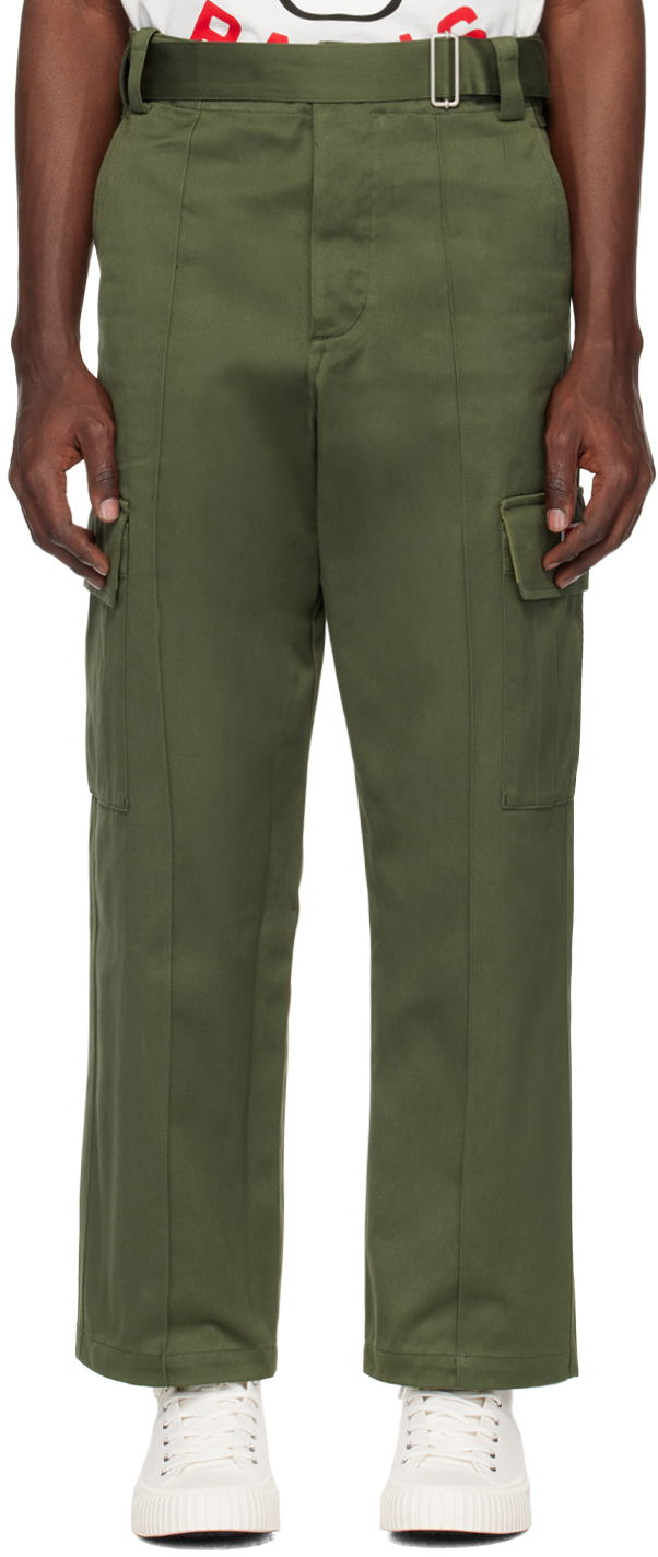 Cargo housut KENZO Green Belted Cargo Pants Vihreä | FE58PA3759GF