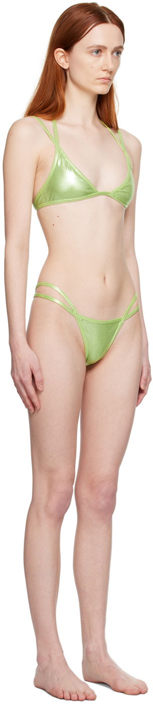 Uimapuvut The Attico Attico Double Strap Bikini Vihreä | 233WBB62 PA32, 1