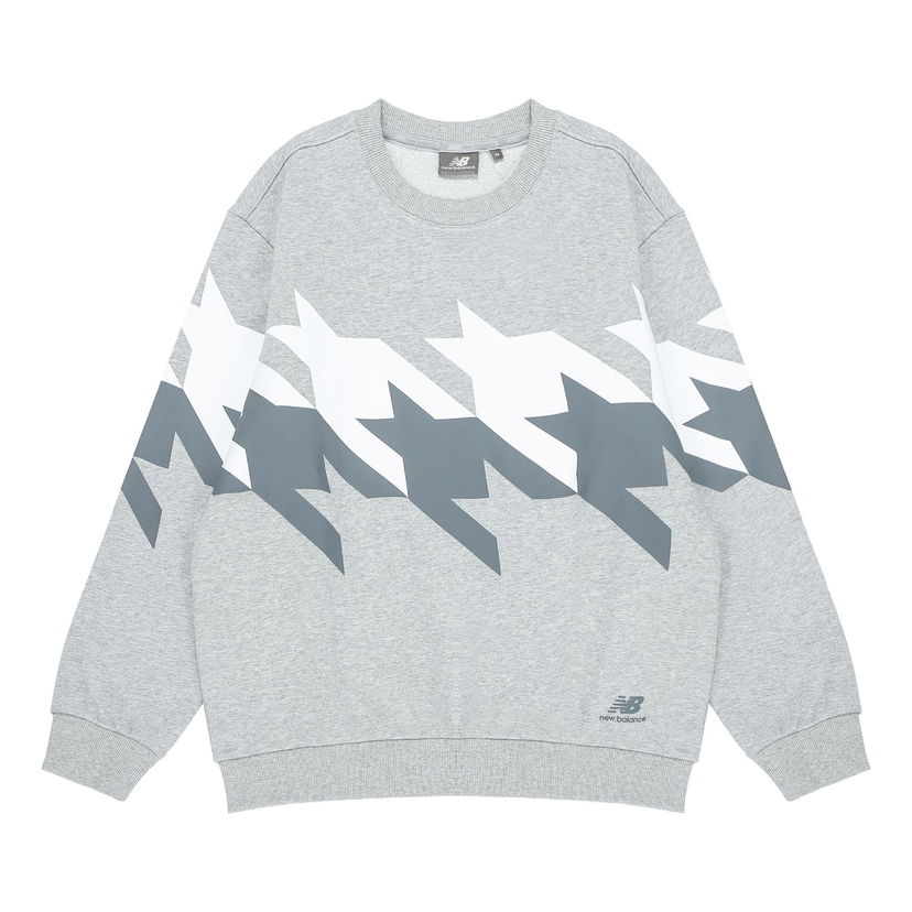 Huppari New Balance Houndstooth Sweatshirt Harmaa | 5CC37253-MGR
