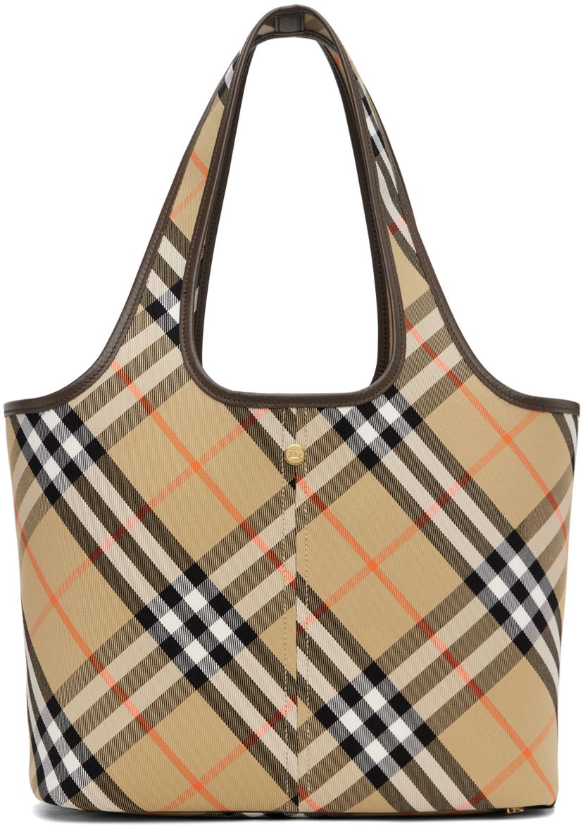 Kangaskassi Burberry Burberry Small Check Tote Bag Beige | 8094685