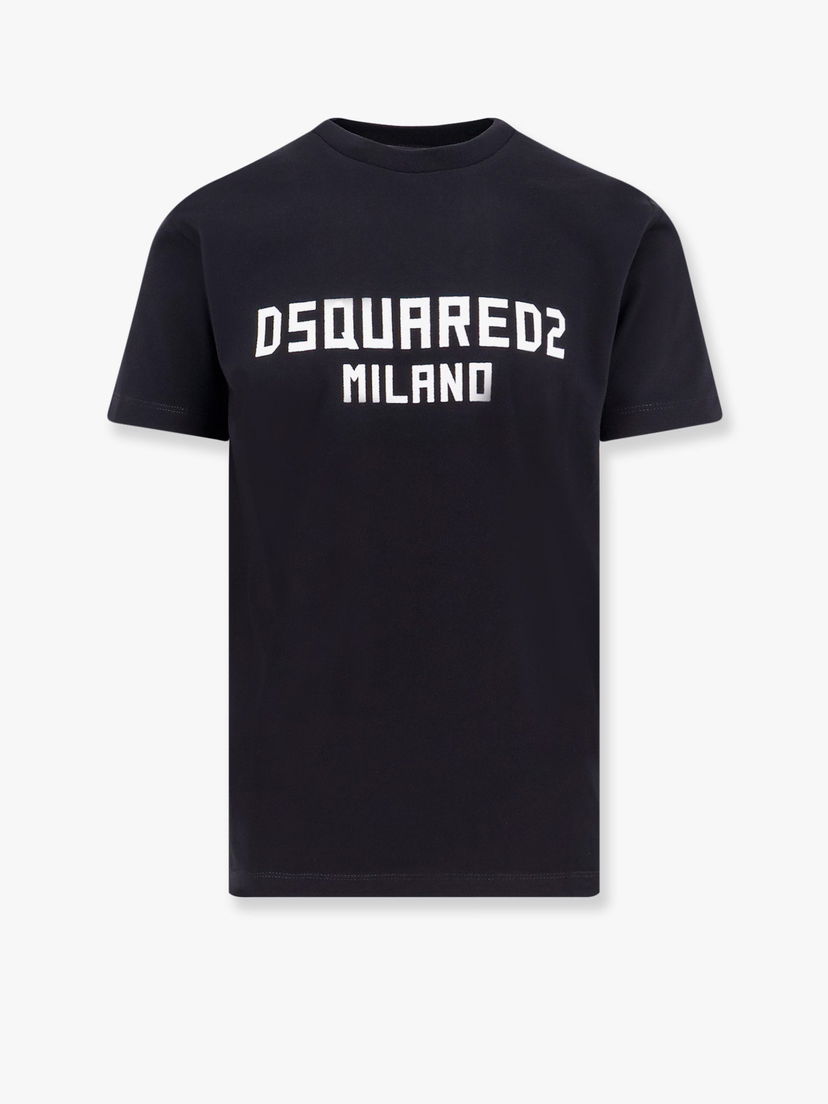 T-paita DSQUARED2 Navy Blue T-Shirt With Logo Print Tummansininen | S74GD1418D20020962X