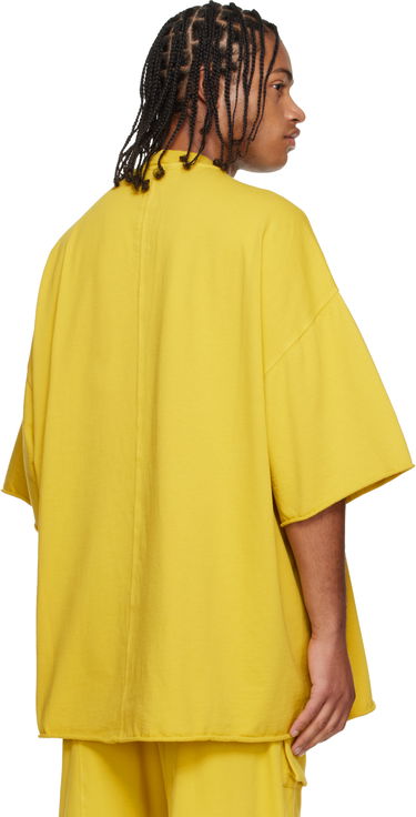 T-paita Rick Owens Concordians Tommy Oversized Raw-Edge Short-Sleeve T-shirt Keltainen | DU02E7259 RIG, 2