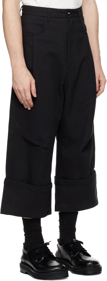 Housut ADER ERROR Trousers With Cuffed Hems Musta | BN01FWBT0102BK, 1