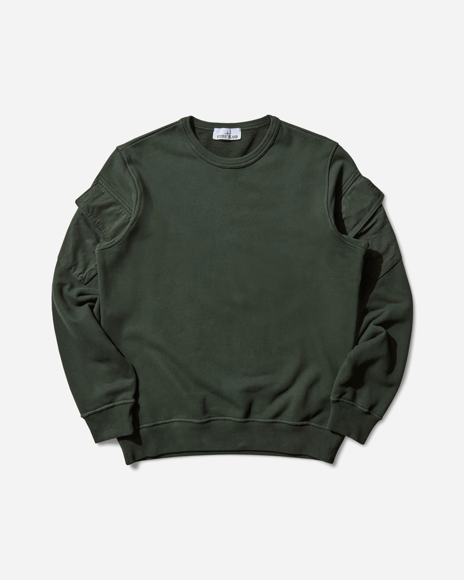 Huppari Stone Island Sleeve Pockets Crewneck Sweatshirt Vihreä | K2S15-6100008-S0A20 V005E, 1