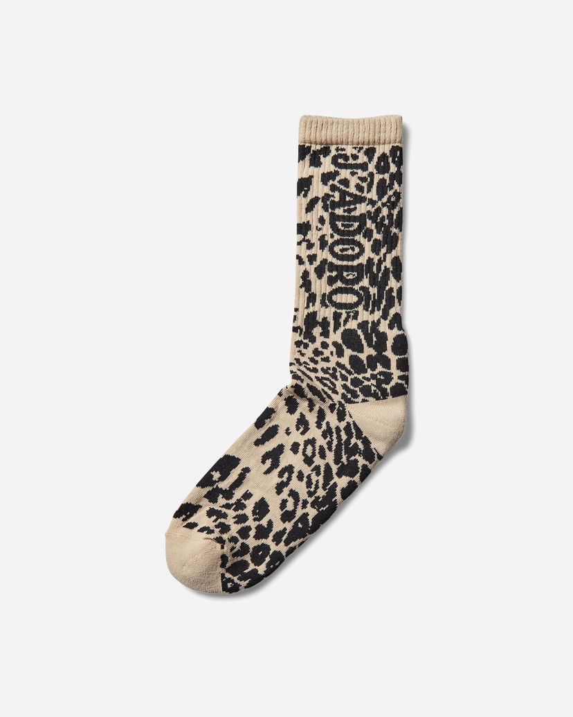 Sukat Aries Aries Leopard Print Socks Beige | AR0004604 Beige