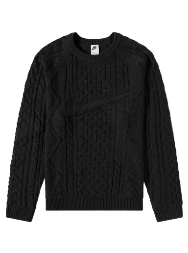 Villapaita Nike Life Cable Knit Sweater Musta | DQ5176-010