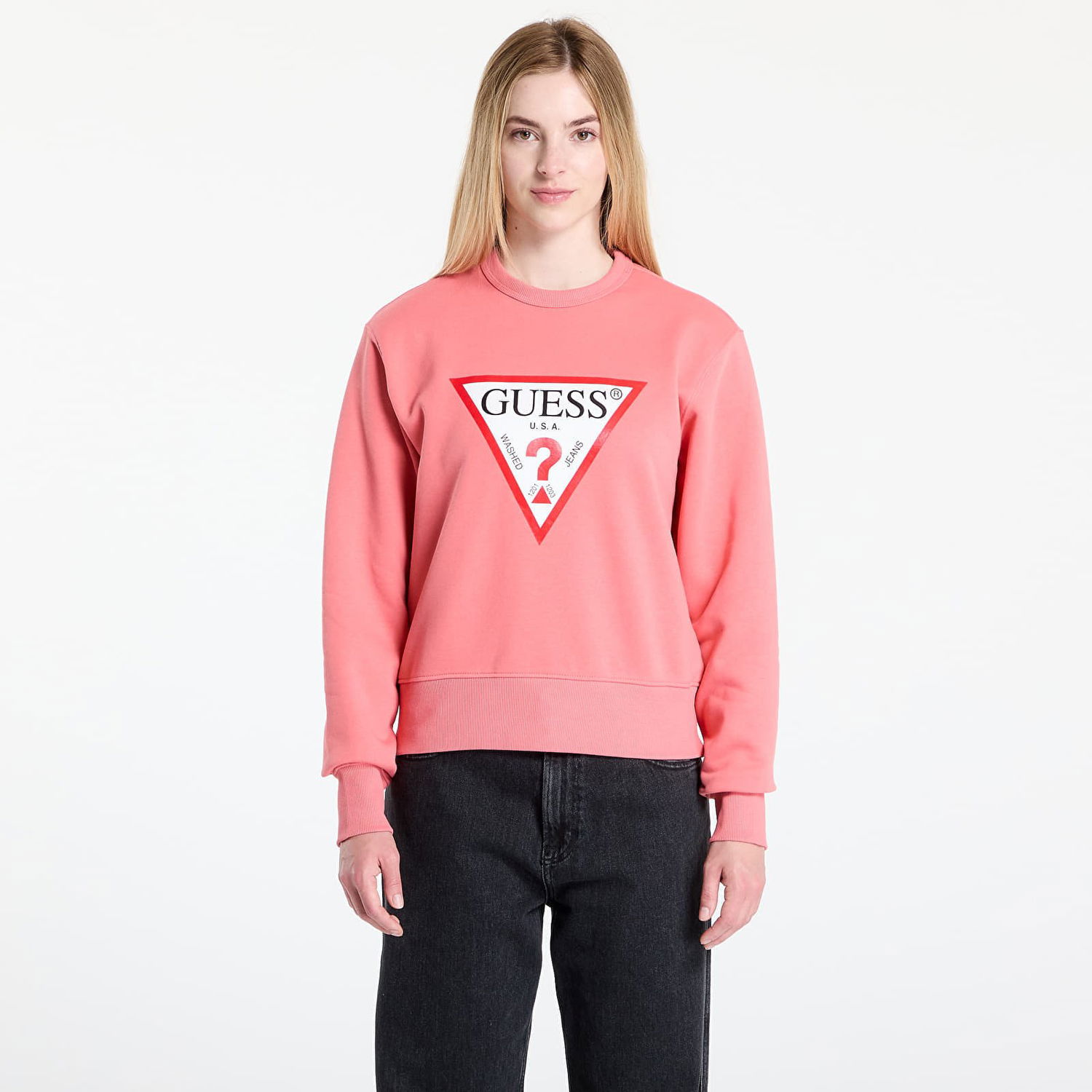 Huppari GUESS GUESS Original Fleece Sweatshirt Vaaleanpunainen | W2YQ16KBA11-A60R, 0