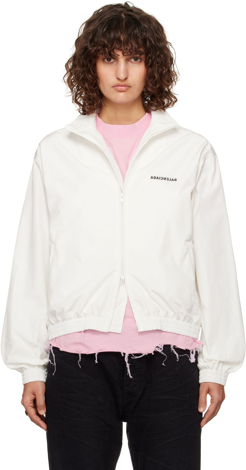 Verryttelypuku Balenciaga Regular Track Jacket Valkoinen | 790745 TPQ38