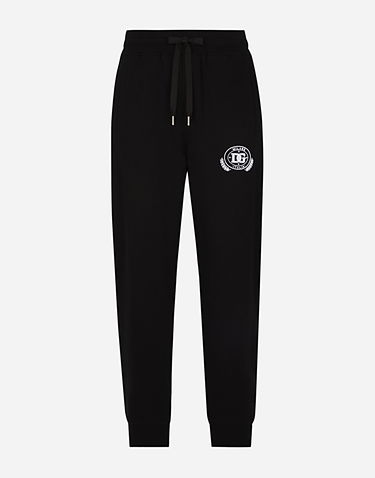 Verryttelyhousut Dolce & Gabbana Black Jersey Jogging Pants With Logo Musta | GV2VHTG7NYDN0000, 0