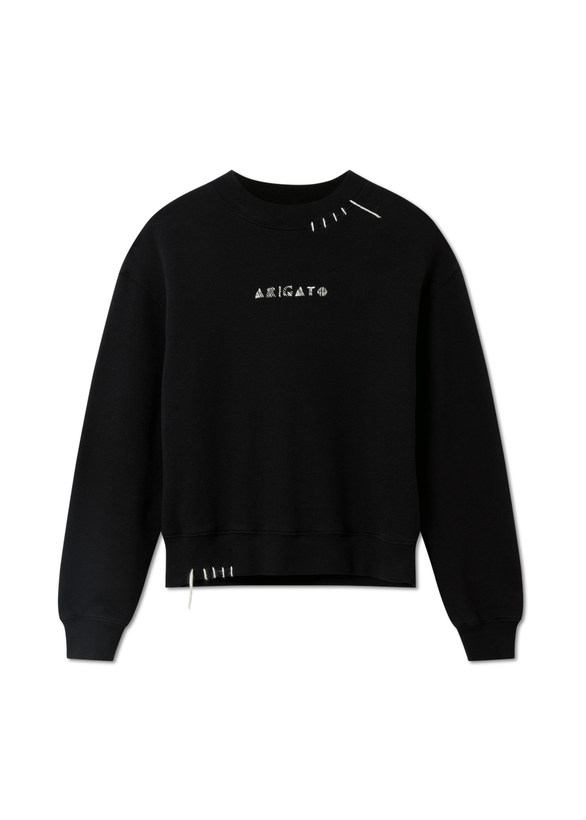 Huppari AXEL ARIGATO Crewneck Loops Sweatshirt Musta | A3438001