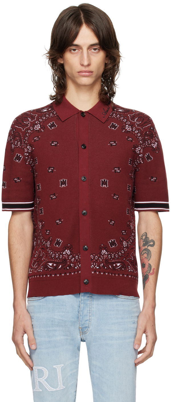 Paita AMIRI Red Bandana Shirt Punainen | AMKNPO1029