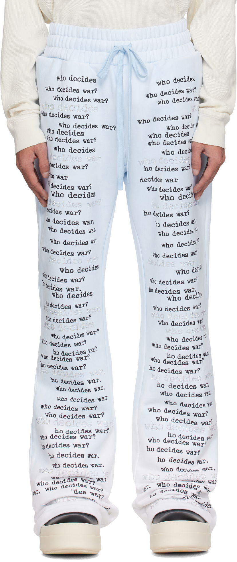 Verryttelyhousut Who Decides War WDW Scripture Sweatpants Sininen | 1121160008SS25