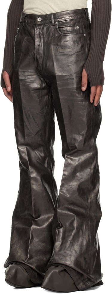 Jeans Rick Owens Concordians Bolan Waxed Flared Jeans Ruskea | RR02E1335 BZMC, 3