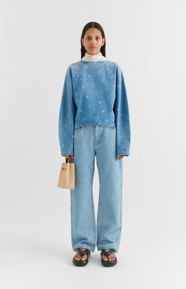 Huppari AXEL ARIGATO Daisy Script A Sweatshirt Sininen | A2162001, 4