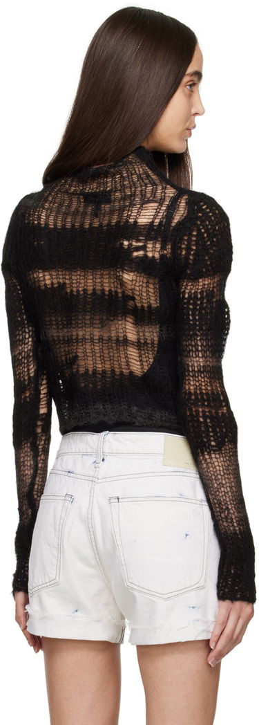 Villapaita rag & bone Lillian Open-Knit Sweater Musta | WAS22FS048FW48, 2