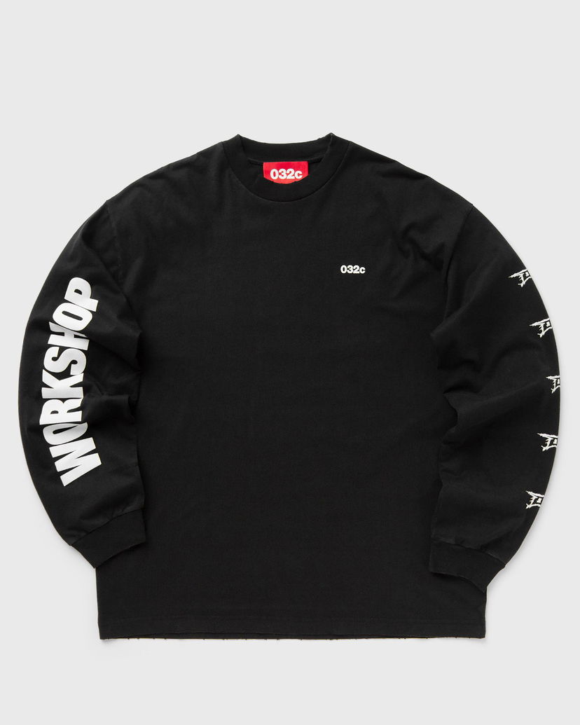T-paita 032C NERVE SHATTER BOXY LONGSLEEVE Musta | F24-URC-0251-050
