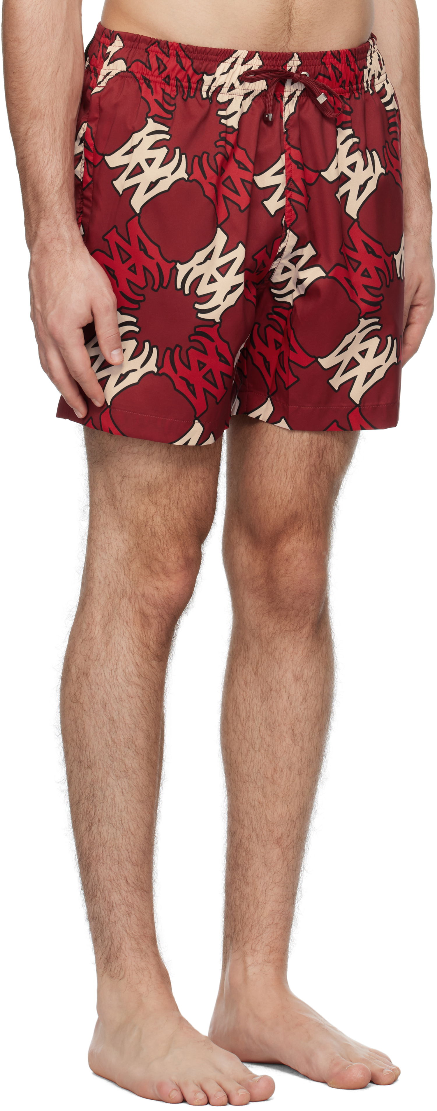 Uimapuvut AMIRI Quad Print Swim Shorts Punainen | AMSWTK1027, 1