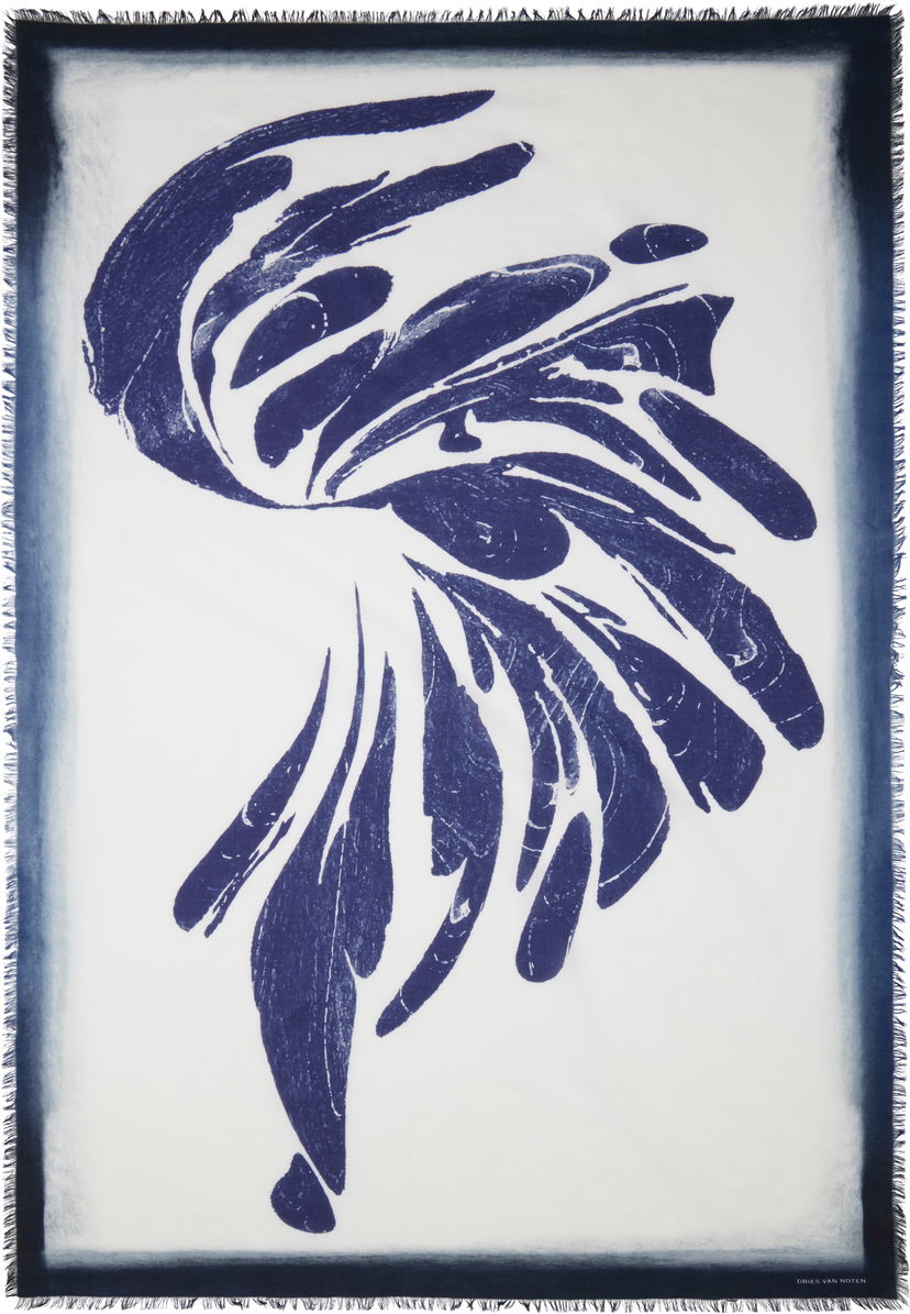 Huivi Dries Van Noten Dries Van Noten Printed Shawl Sininen | 251-081300-1007