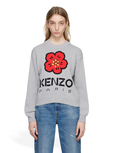 Villapaita KENZO Paris Boke Flower Sweater Harmaa | FD52PU3803LD
