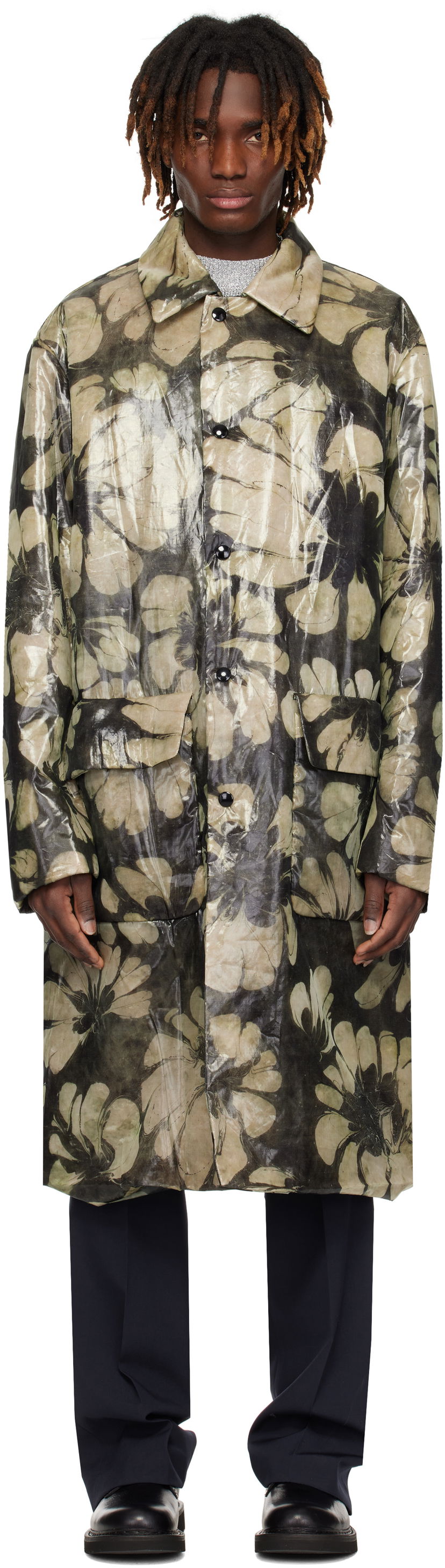Sadetakki Dries Van Noten Dries Van Noten Loose Fit Mac Coat Monivärinen | 251-020222-1102
