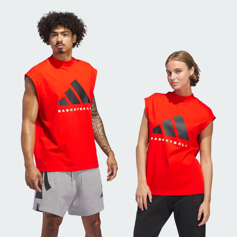 Tankkitoppi adidas Performance Basketball Sleeveless T-Shirt Punainen | JE3770