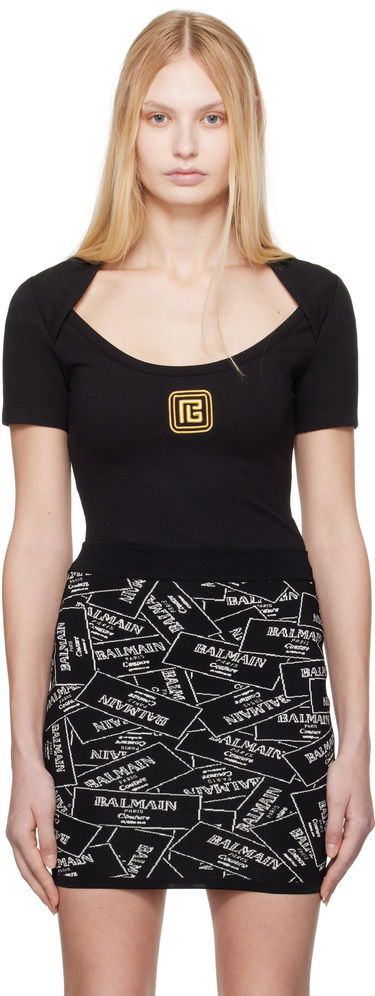 Hame Balmain Balmain Encolure Ronde T-Shirt Musta | EF1EF101BC49, 0