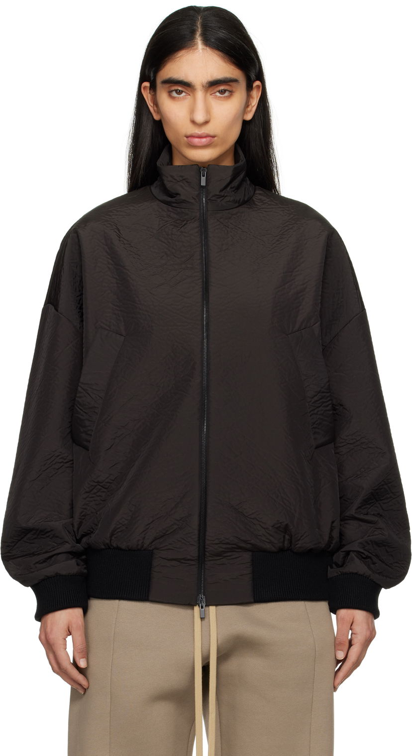 Bomber-takki Fear of God Fear of God Textured Track Jacket Musta | FGE230-327CPN