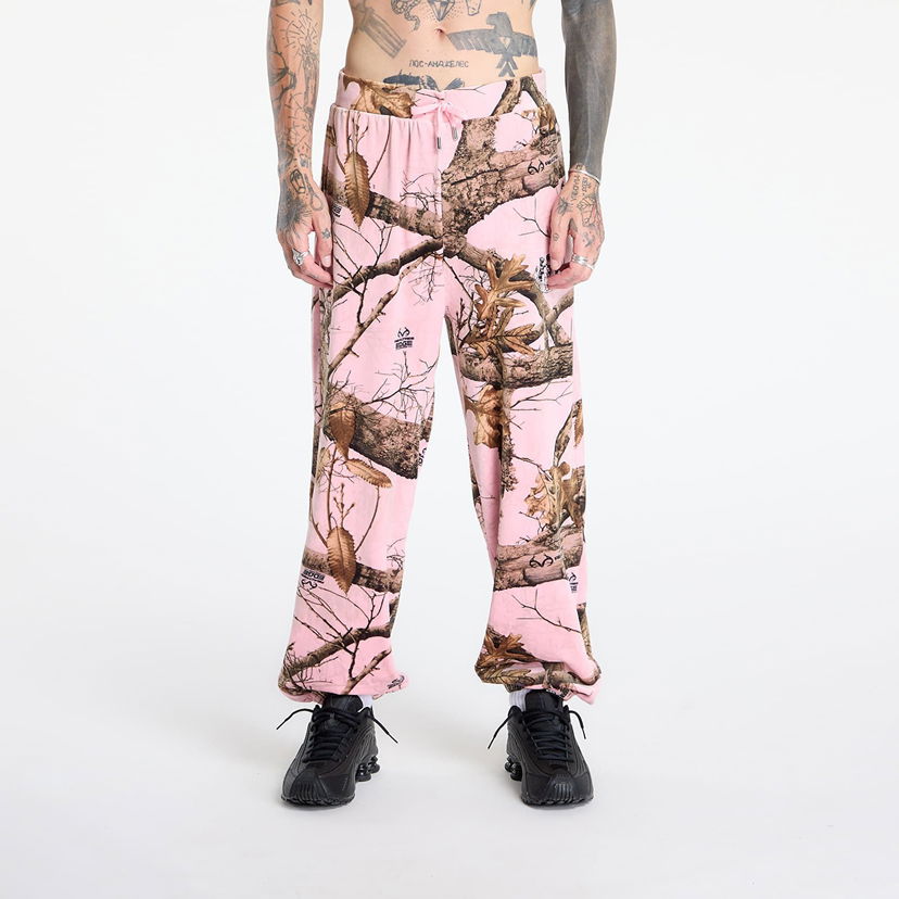 Verryttelyhousut Pleasures PLEASURES Realtree Velour Track Pants Vaaleanpunainen | P25JC002-PINK
