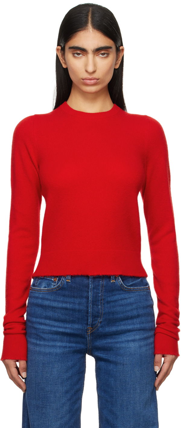Villapaita RE/DONE Cashmere Crewneck Sweater Punainen | 697-10WXLSCRW