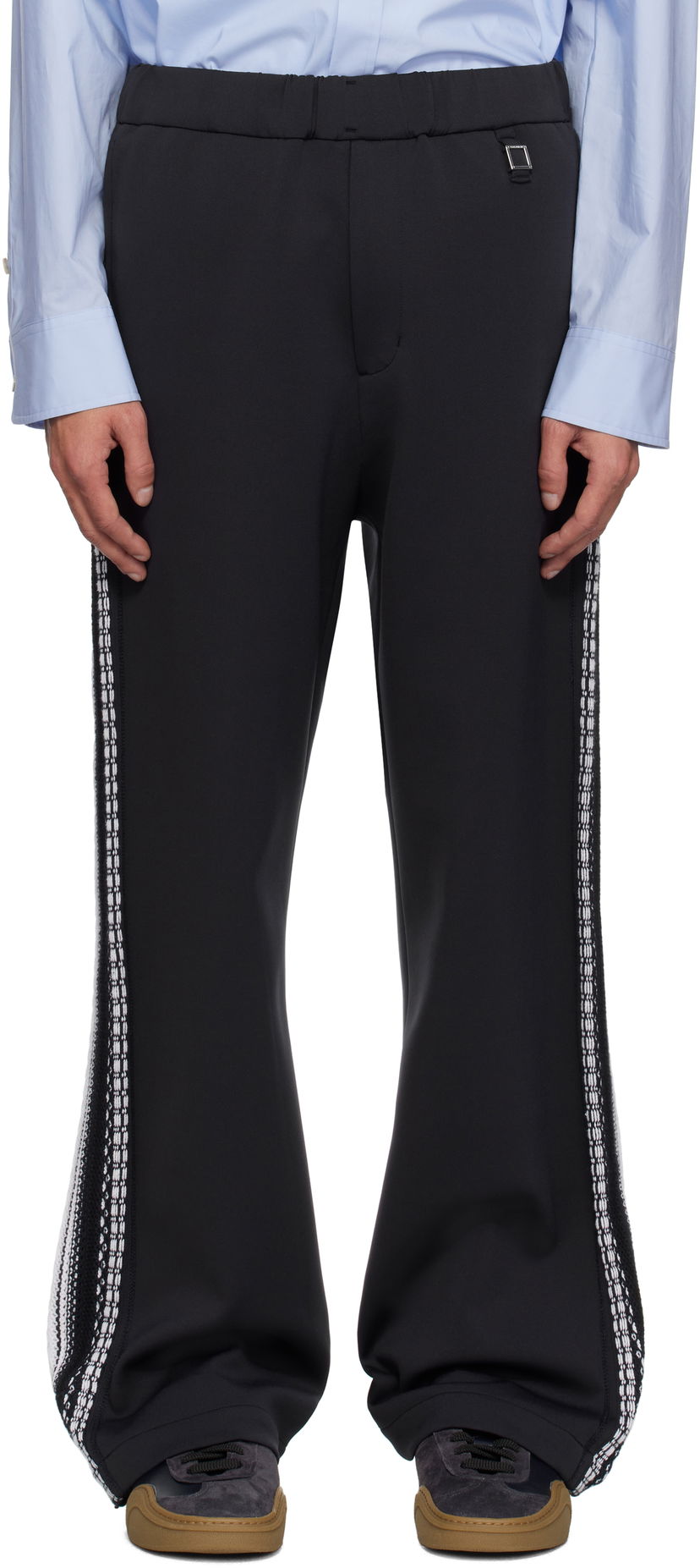 Housut WOOYOUNGMI Wooyoungmi Knit Detail Track Pants Musta | W251PT17