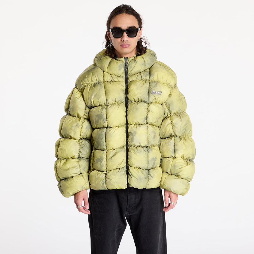 Puffer takki Karl Kani Jacket Sport Patch Square Quilted Puffer Jacket Lime Green L Keltainen | 60760018