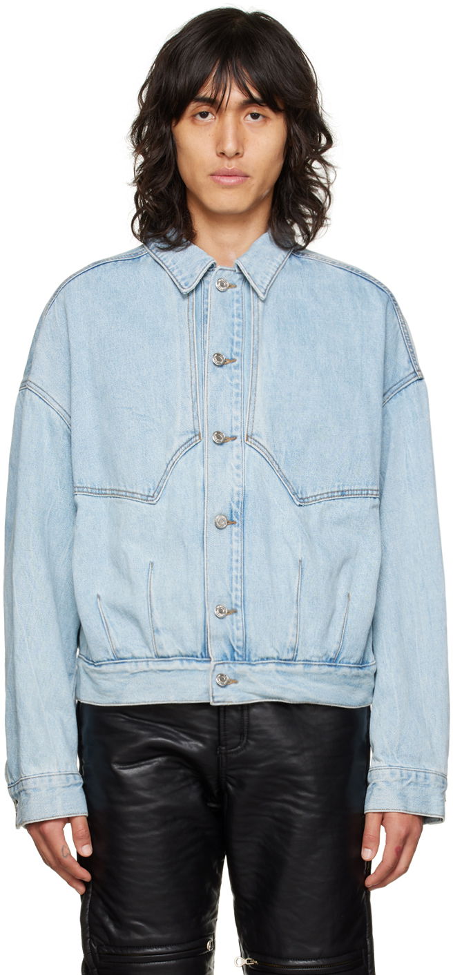 Takki We11done Faded Denim Jacket Sininen | WD-DJ3-22-303-U-SKMP01QCTB