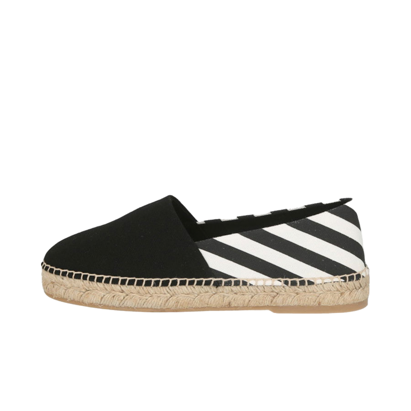 Tennarit ja kengät Off-White Striped Canvas Espadrilles Black White W Musta | OMIB009S22FAB0011001