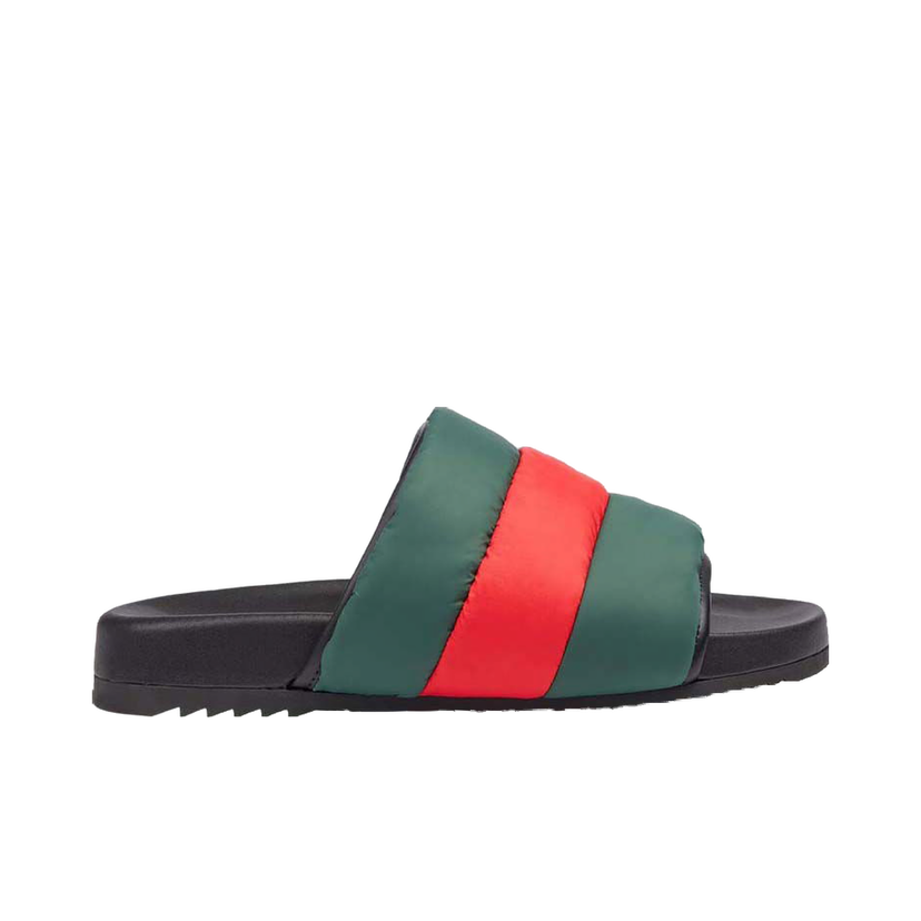 Tennarit ja kengät Gucci Padded Web Slide Red Green Vihreä | 692387 UFR30 3060
