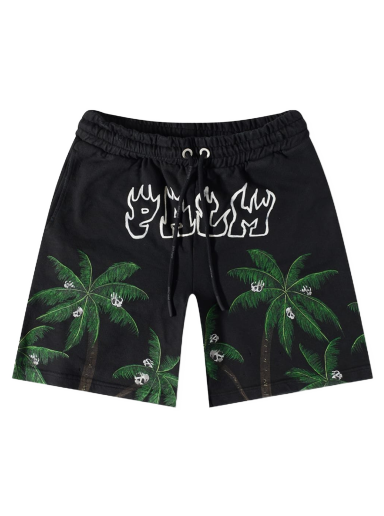 Shortsit Palm Angels Palms & Skull Vintage Sweat Short Musta | PMCI010S23FLE0041055