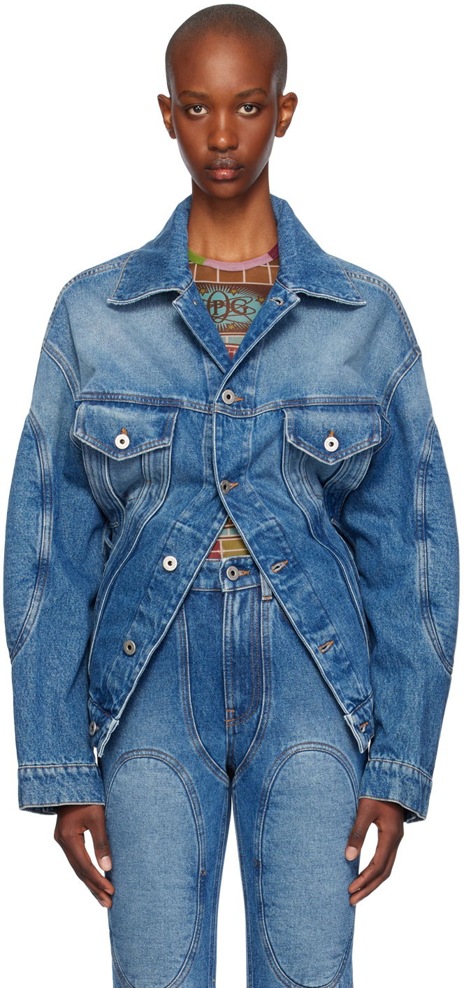 Takki Jean Paul Gaultier Jean Paul Gaultier Lacing Denim Jacket Sininen | 24/31-F-VE062LP-D013-57