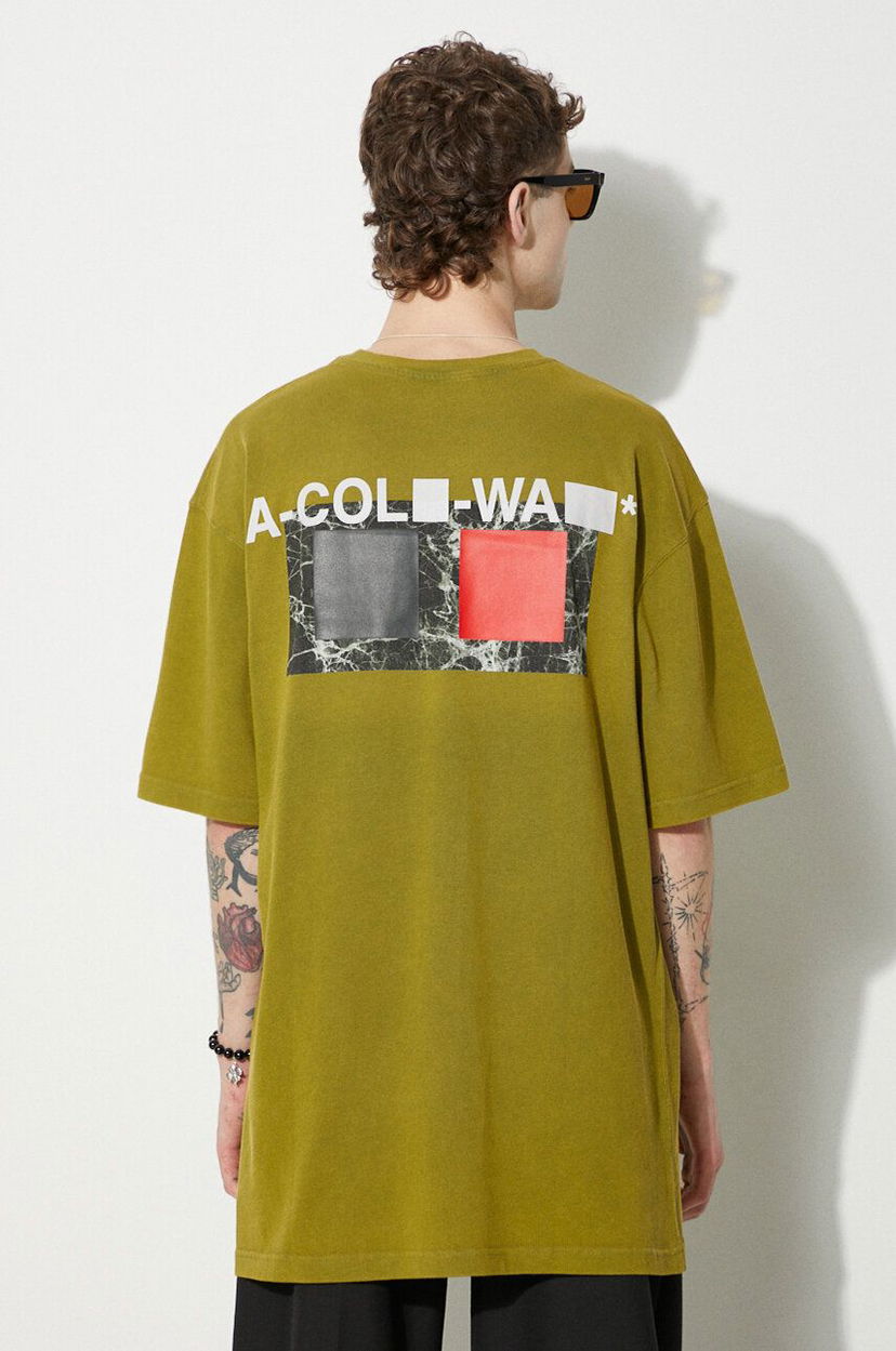 T-paita A-COLD-WALL* Relaxed Cubist T-shirt with Print Vihreä | ACWMTS097