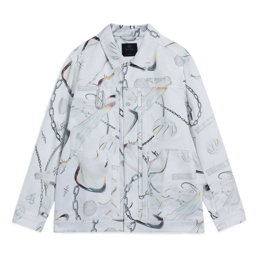 Takki Li-Ning Way Of Wade Graphic Print Jacket Valkoinen | AFDS475-2