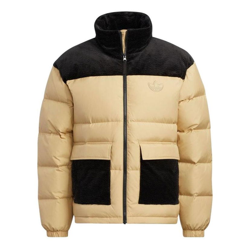Puffer takki adidas Originals adidas Originals Corduroy Puffer Jacket Beige | HS7282
