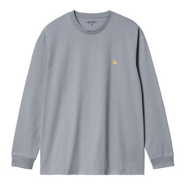 T-paita Carhartt WIP L/S Chase T-Shirt "Mirror / Gold" Sininen | I026392_1R2_XX, 5