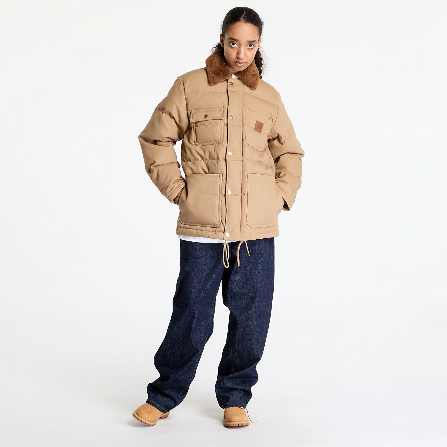 Puffer takki Carhartt WIP Rayley Insulated Canvas Work Jacket Ruskea | I033893_2FS_XX, 0