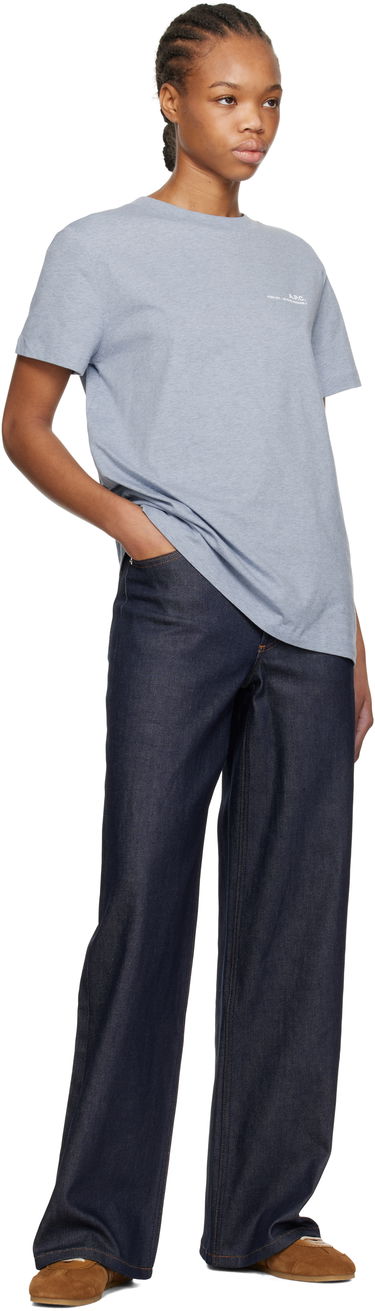 T-paita A.P.C. A.P.C. Standard Item Overdye T-Shirt Sininen | COHBO-M26421, 3