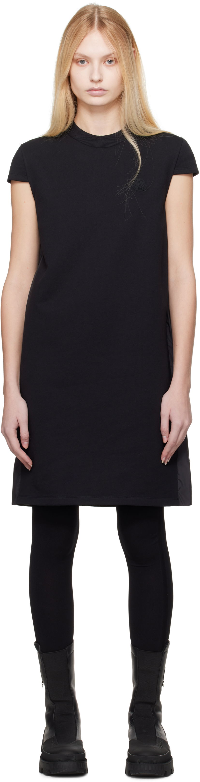 Mekko Moncler Moncler Pleated Minidress Musta | K10938I0000689ATK